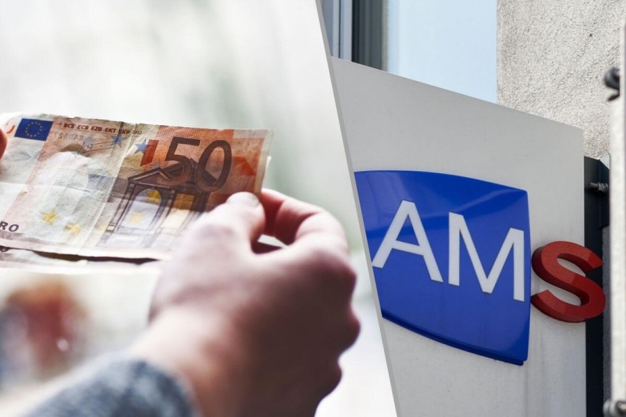 AMS Geld Euro Arbeitslosengeld