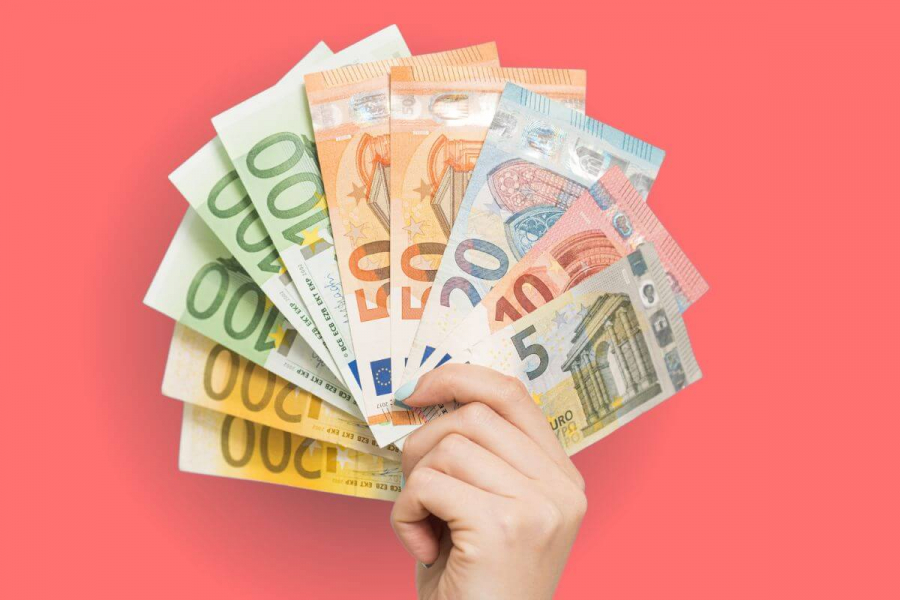 Euro Hand Geld Scheine