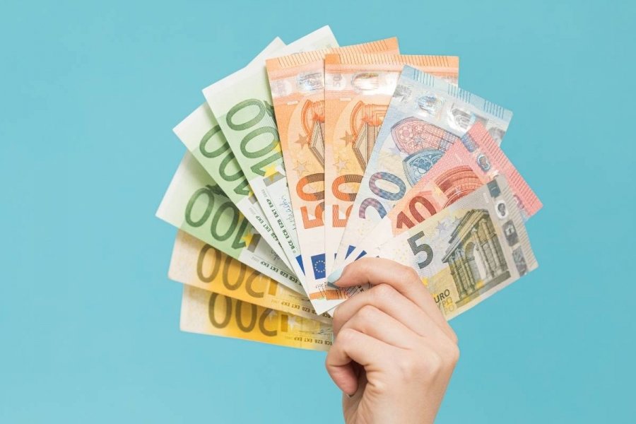 Euro Geld Hand Scheine