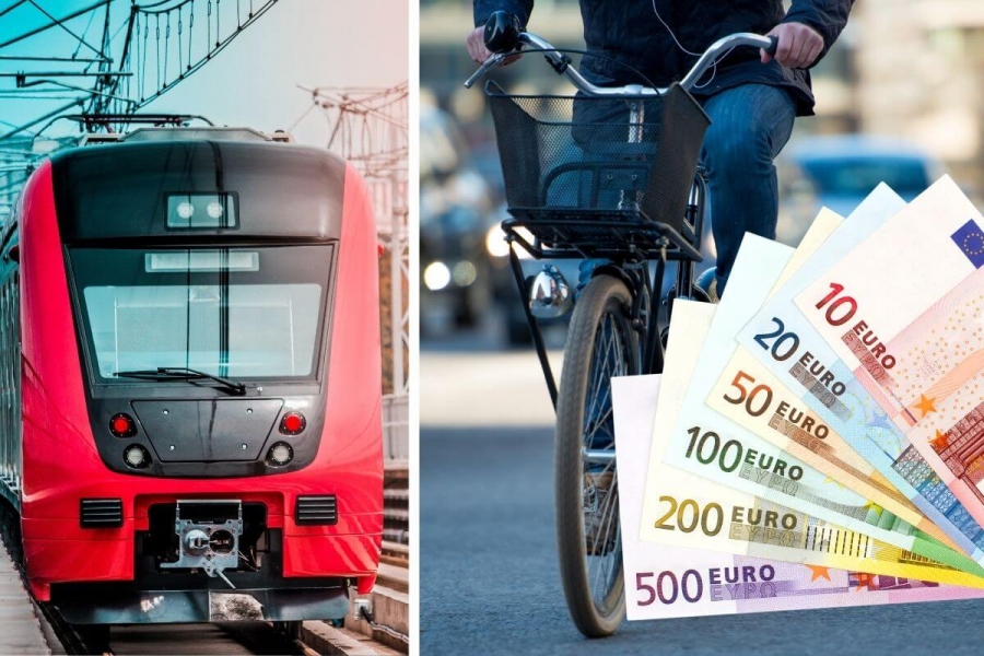 Öffentlicher Verkehr Bahn Rad Geld
