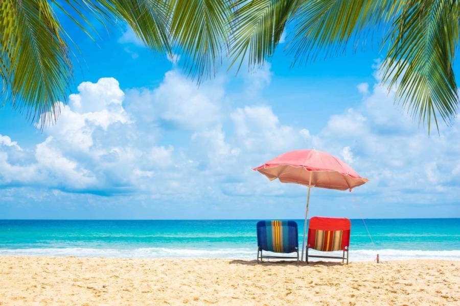 Urlaub Strand Meer Palmen