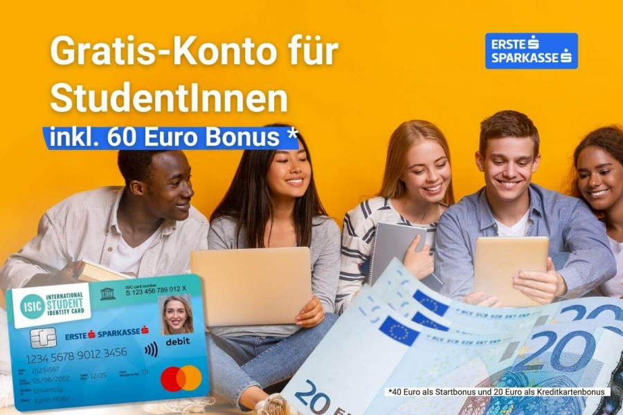 Gratis-Studentenkonto bietet Ermäßigungen & Boni in ganz Österreich Gratis-Studentenkonto bietet Ermäßigungen & Boni in ganz Österreich