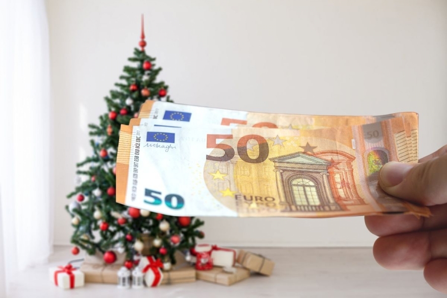 Weihnachtsgeld Euro Scheine