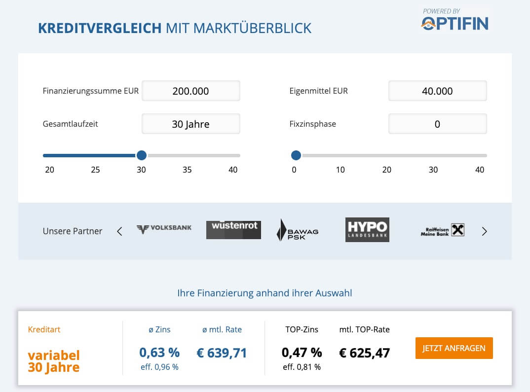 Optifin Kreditrechner - optifin.at